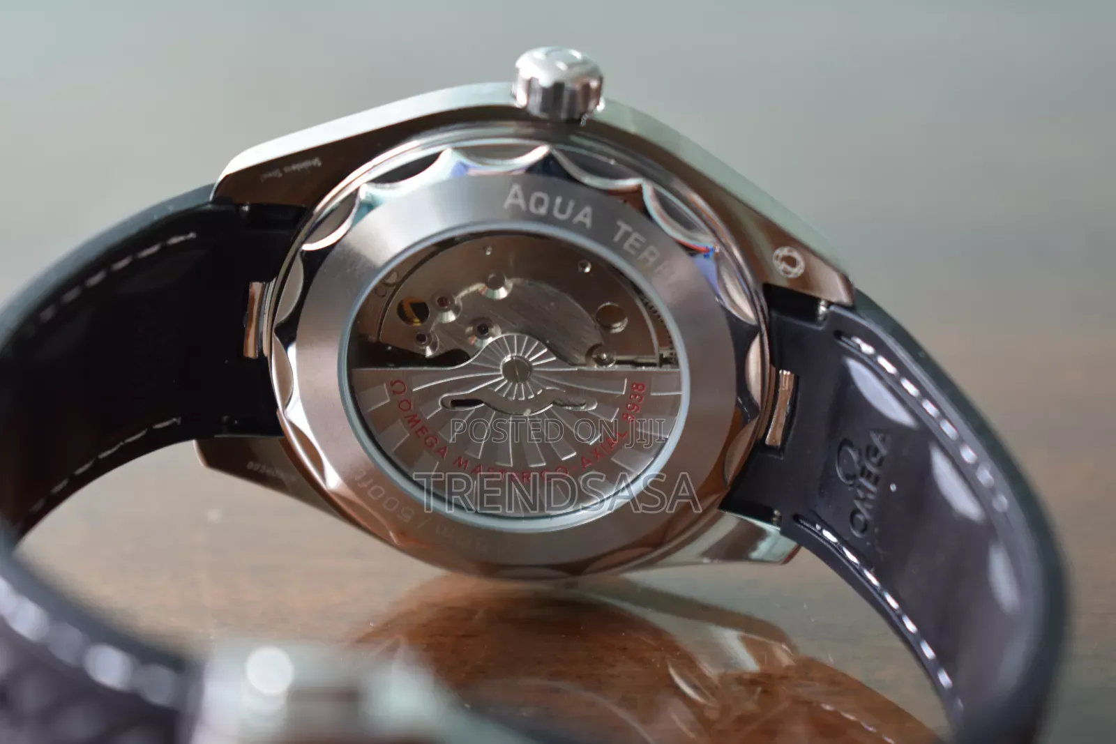 Omega Globemaster Black Rubber Straps