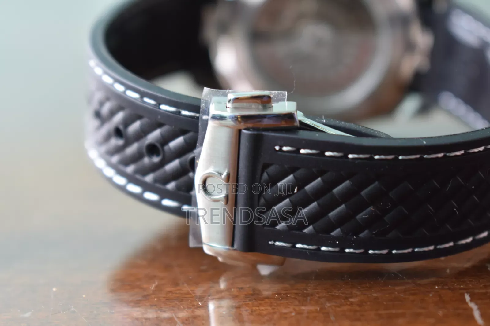 Omega Globemaster Black Rubber Straps