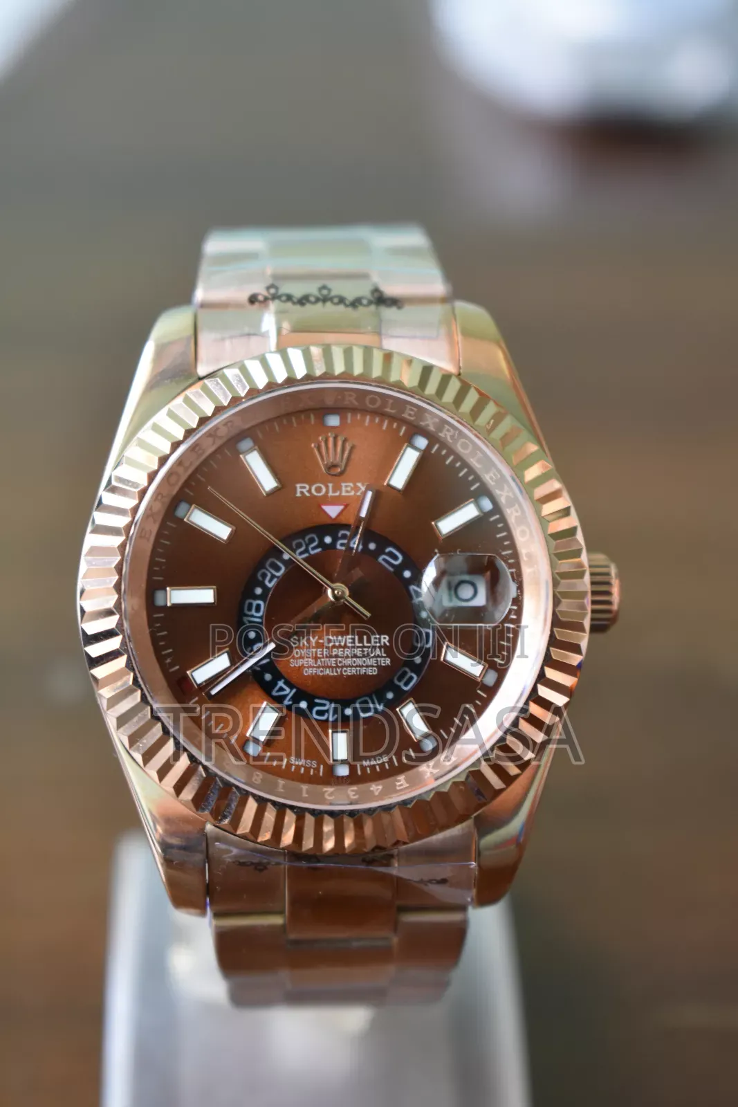 Rolex Skydweller Rose Gold Chocolate Dial