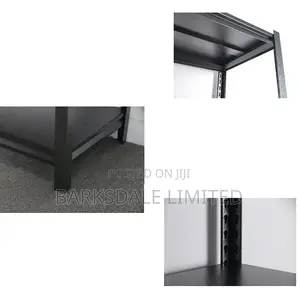 Shelves Metal Adjustable Storage 5-tier 90*40*180cm Black