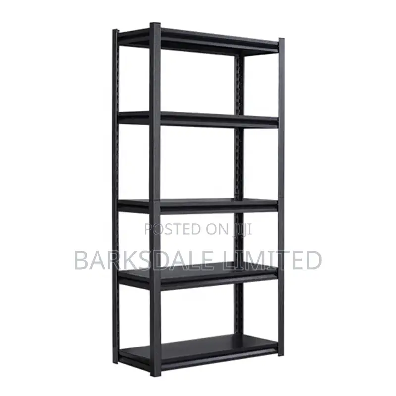 Shelves Metal Adjustable Storage 5-tier 90*40*180cm Black