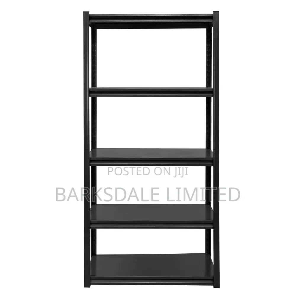 Shelves Metal Adjustable Storage 5-tier 90*40*180cm Black