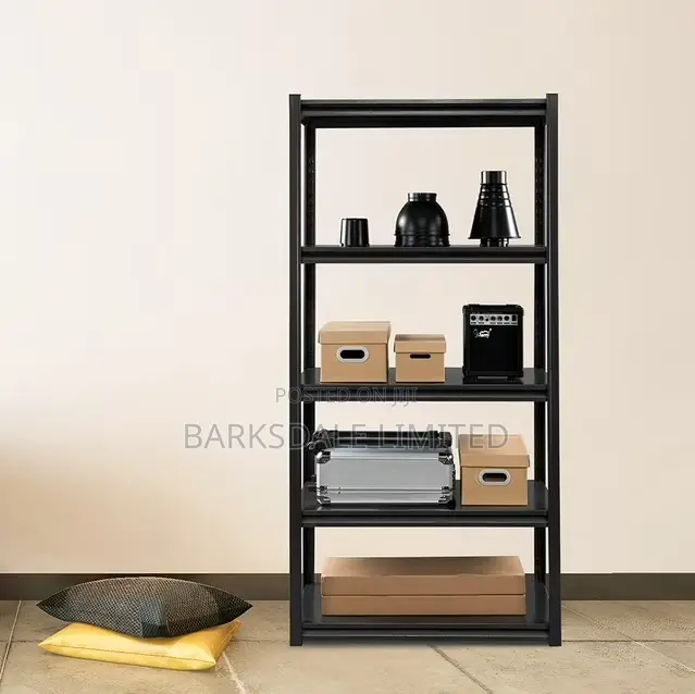 Shelves Metal Adjustable Storage 5-tier 90*40*180cm Black