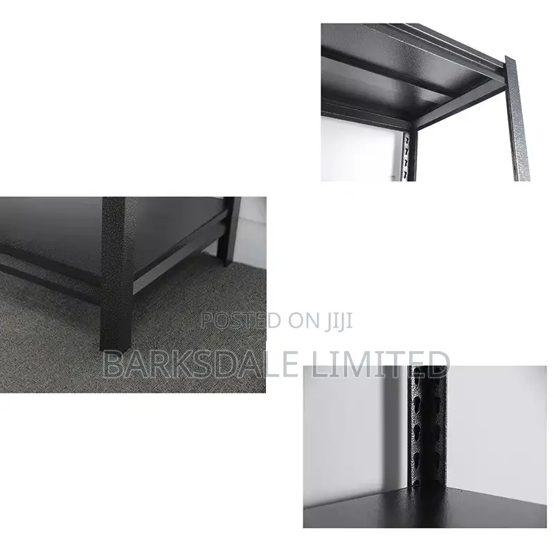 Shelves Metal Adjustable Storage 5-tier 90*40*180cm Black