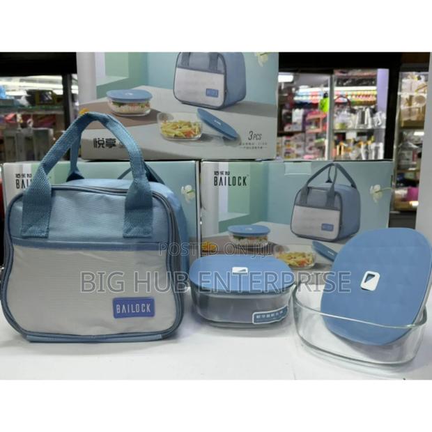 *3PCS /Set Insulated Lunch Bag 2pcs Glass Microwave Safe