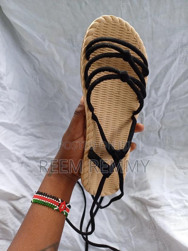 Flat Lace Up Sandals - thumbnail 2