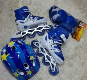 Complete Red Roller Skating Shoes With Protective Gears°•°°√