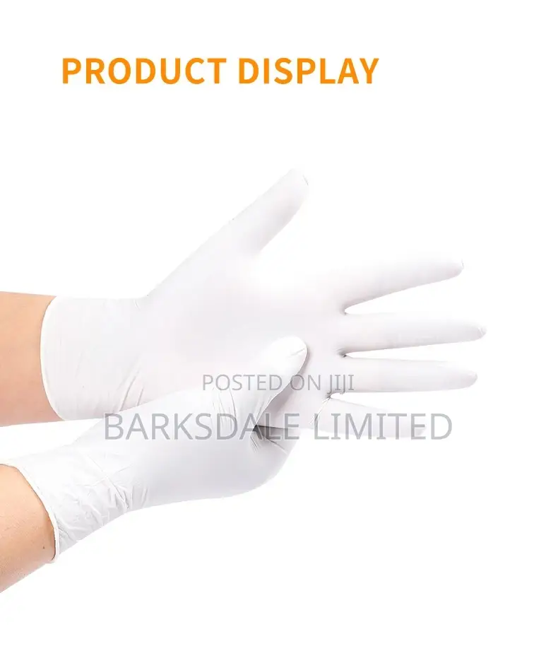 White Nitrile Medical Gloves Silicon Latex Rubber Kitchen