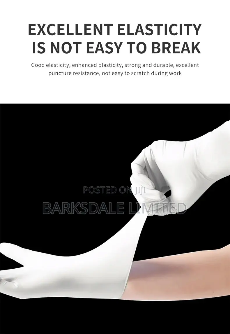 White Nitrile Medical Gloves Silicon Latex Rubber Kitchen