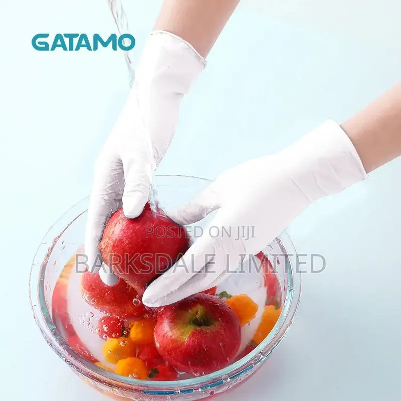 White Nitrile Medical Gloves Silicon Latex Rubber Kitchen