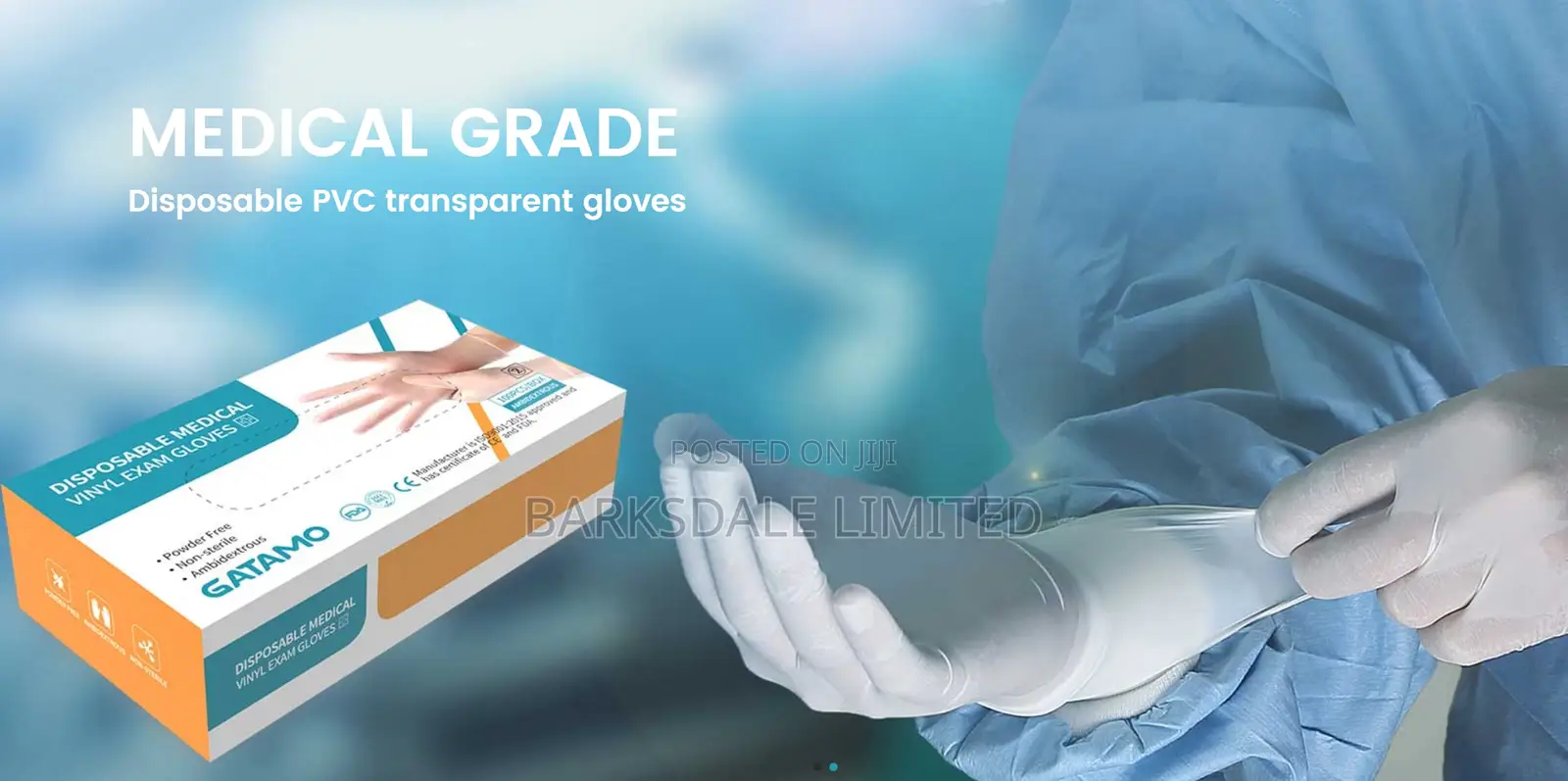 White Nitrile Medical Gloves Silicon Latex Rubber Kitchen