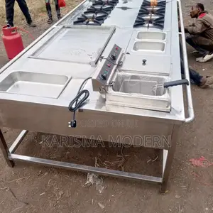 Silvery Stainless Steel Combined Cooker