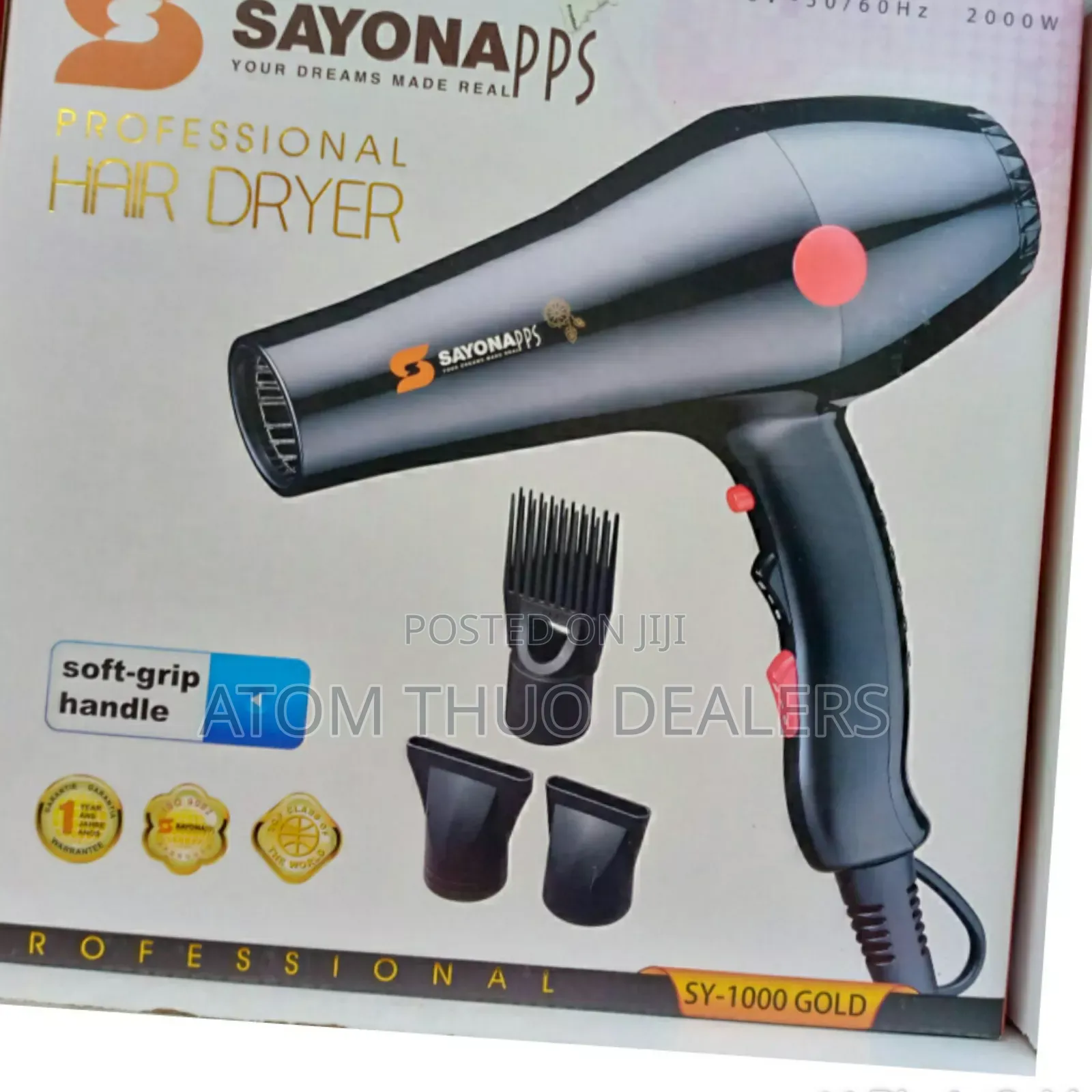 Sayona Professional Hair Dryer SY-1000 GOLD