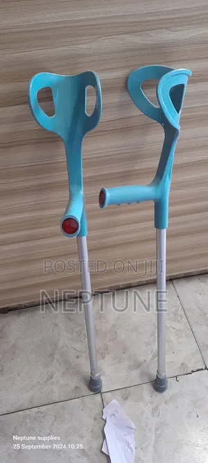 Grey Open Arm Crutches