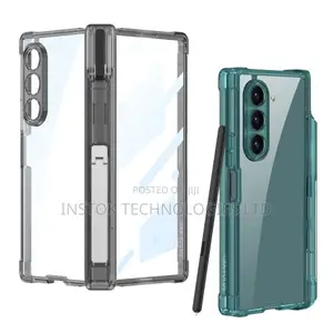 Samsung Galaxy Z Fold 6 Clear Shockproof Case With Kickstand