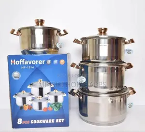 8pc Hoffavorer Stainless Steel Cookware