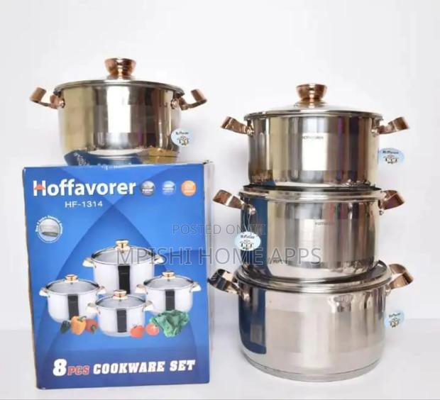 8pc Hoffavorer Stainless Steel Cookware