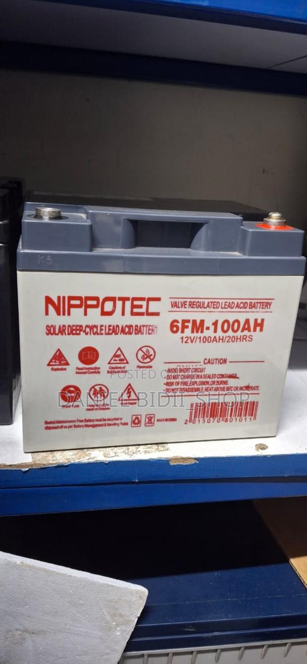 Nippotec 12v 100ah 20hr Solar Deep Cycle Battery - main view
