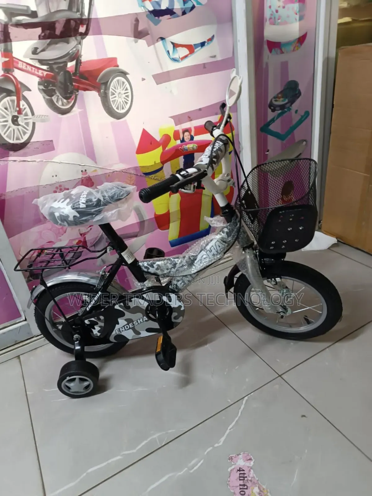 Endesha Size 16 Kids Bike Black Bicycle
