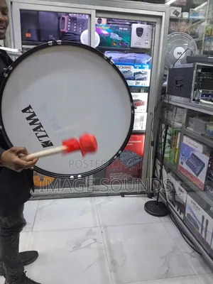 Drum 24inch/Marching Drum With Strap (Red Color)