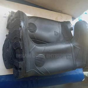 Black Industrial Heavy Gumboots - main view