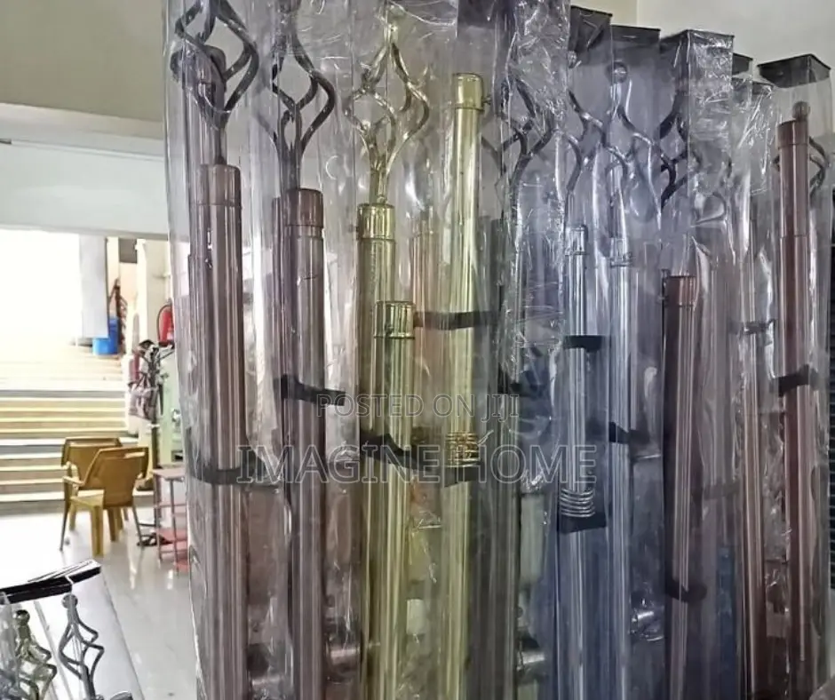 Silver Curtain Rods/Curtains