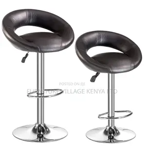 Height Adjustable Swivel Bar Stool/Kitchen Chair (Black)