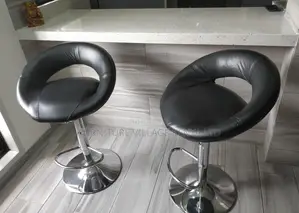 Height Adjustable Swivel Bar Stool/Kitchen Chair (Black)