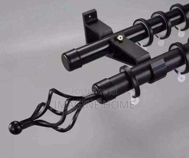 Black Imported Curtain Rods