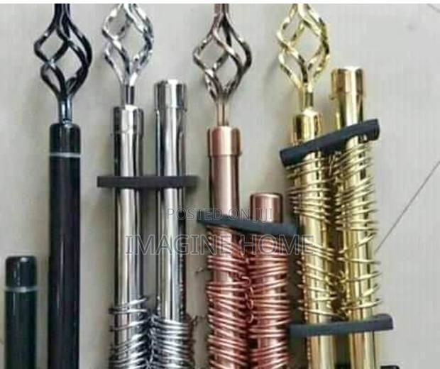 Black and Silver Imported Beautiful Curtain Rods
