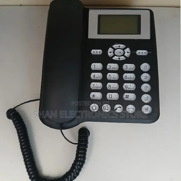 Ets5623 Cordless GSM Single Sim Landline Phone - Black `