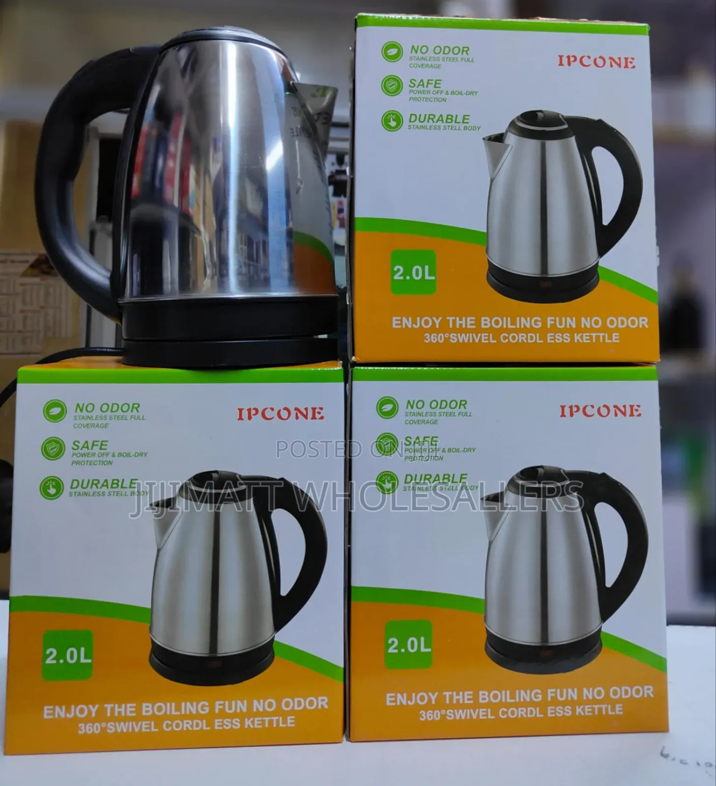2litres Ipcone Stainless Electric Kettle Cordless