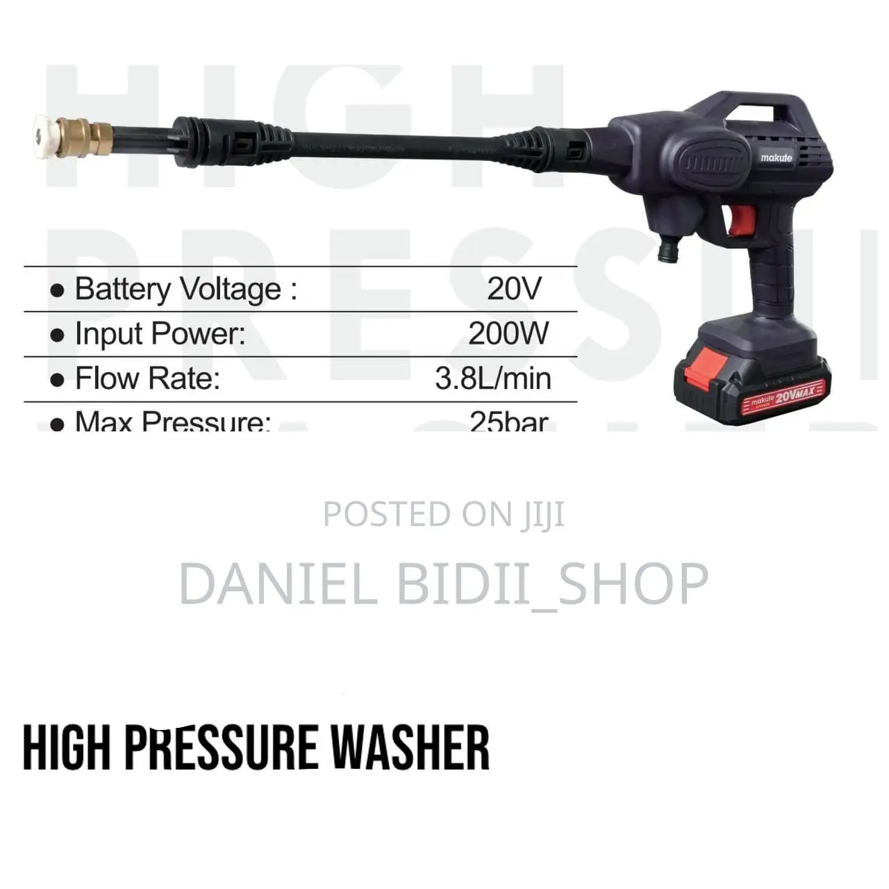 Cordless High Pressure Washer