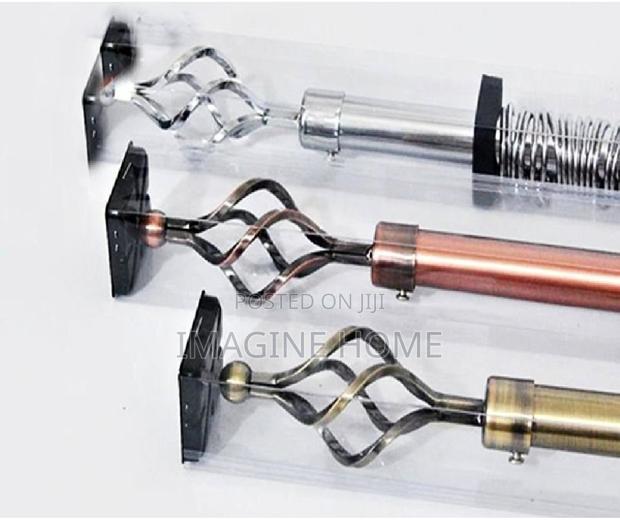 Expandable Window Curtain Rods/Curtains - main view