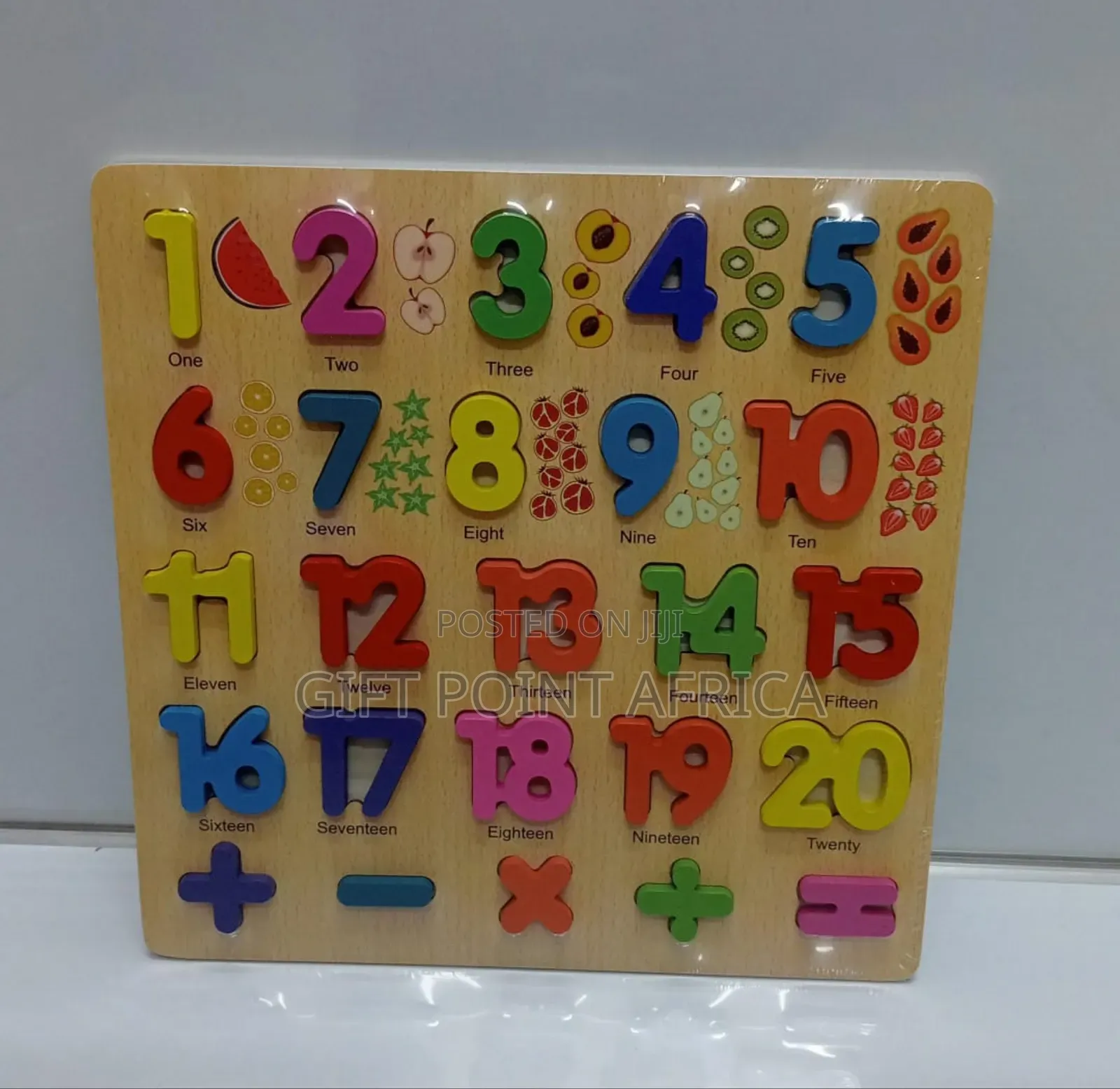 Wooden Number Board Game for Kids