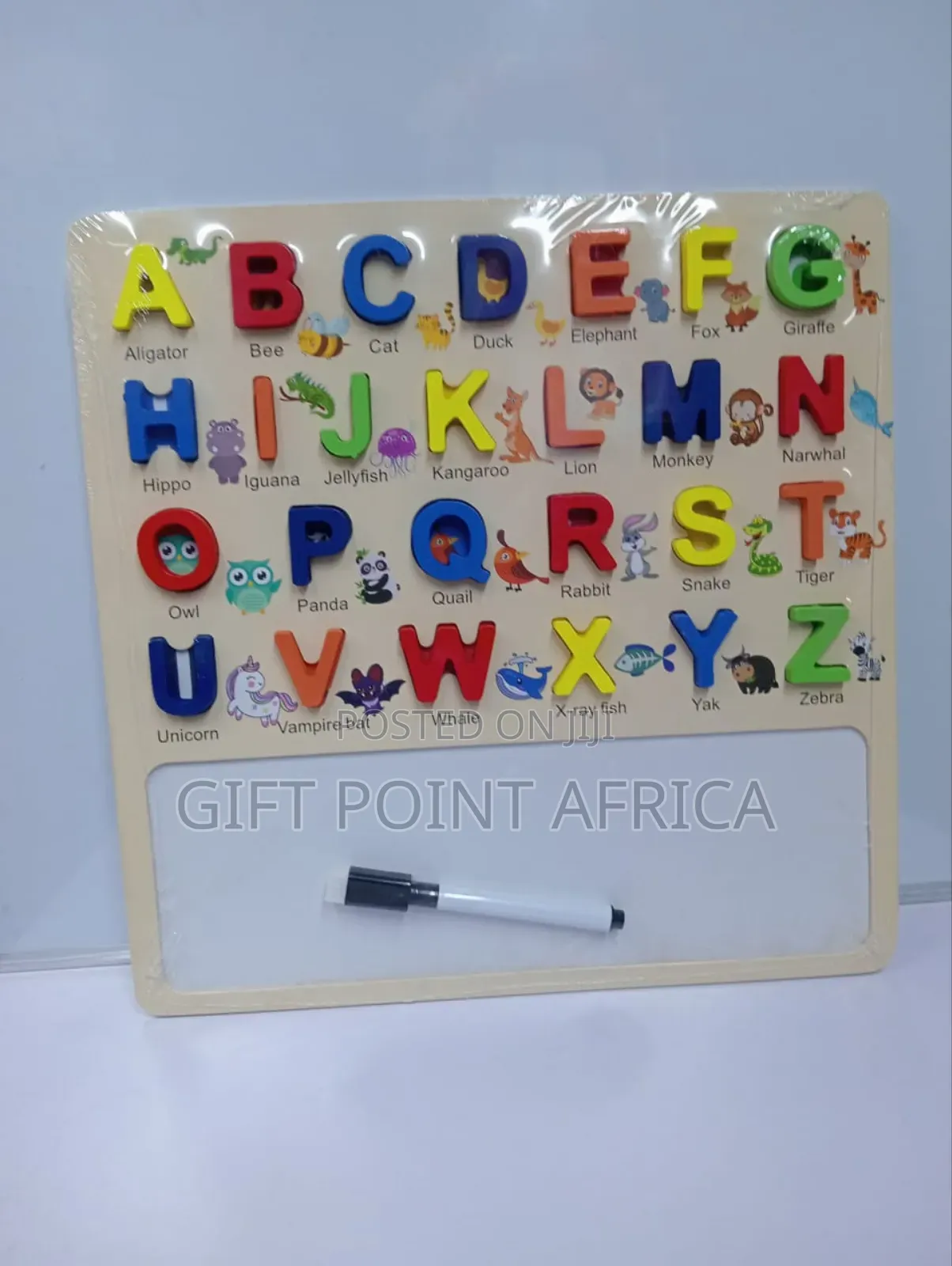 2 in 1 Capital Letters Wooden Board for Kids