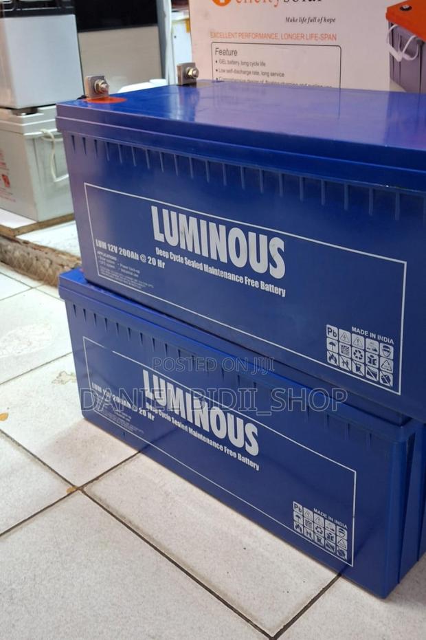 Luminous Gel Deep Cycle Sealed MF Battery 200ah 20hr - main view