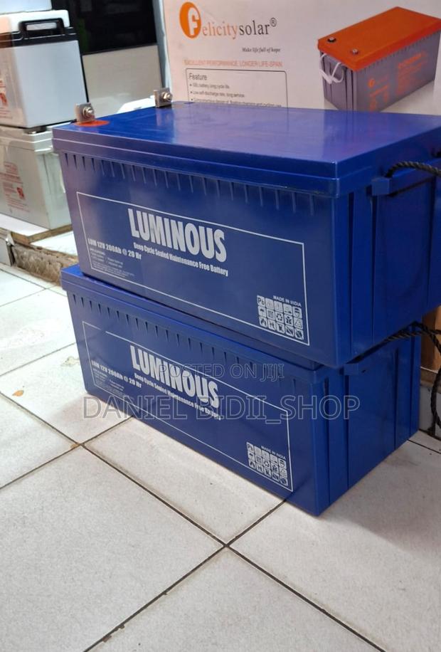 Luminous Gel Deep Cycle Sealed MF Battery 200ah 20hr - thumbnail 2
