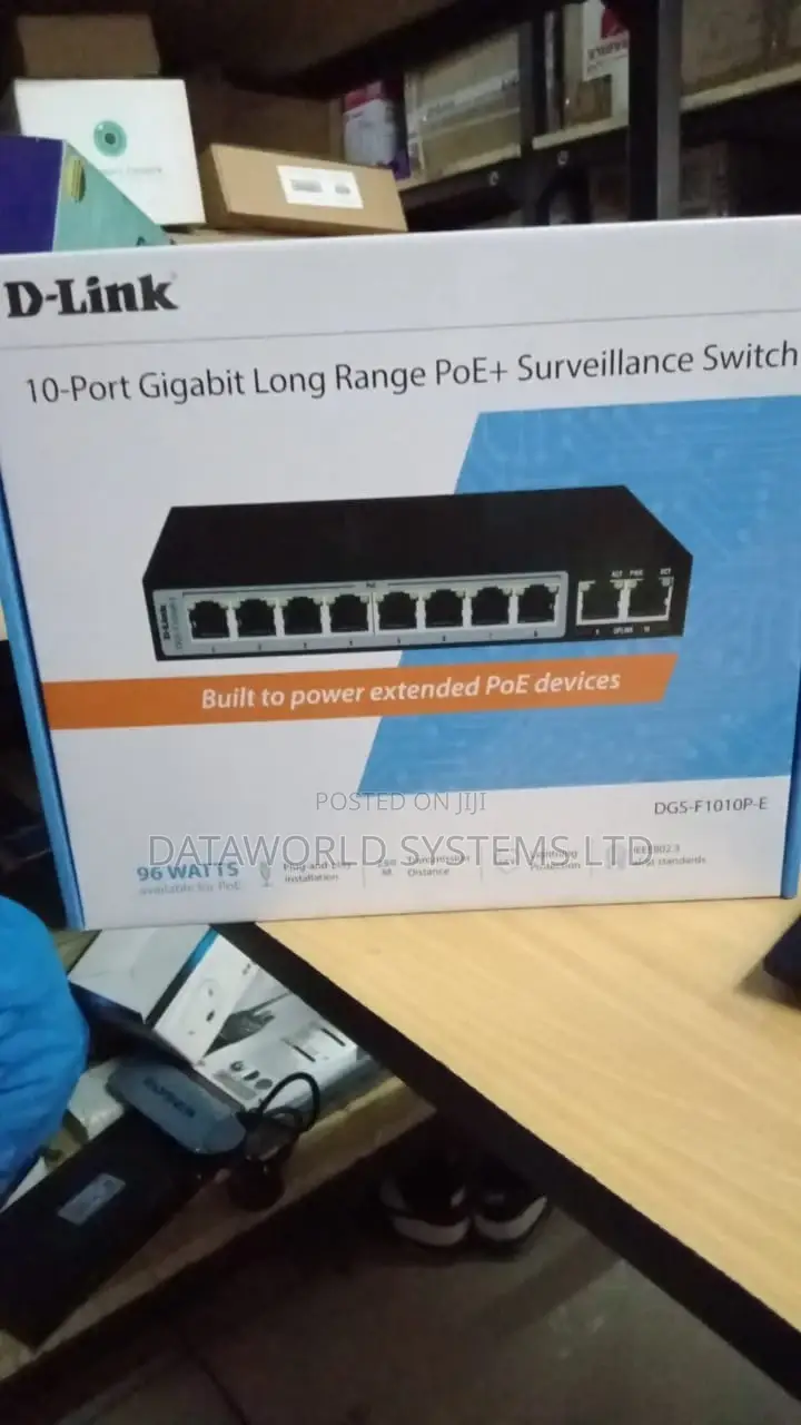 Dlink DGS-F1010p-E 250m 10-Port 1000mbps Switch With 8 Poe P