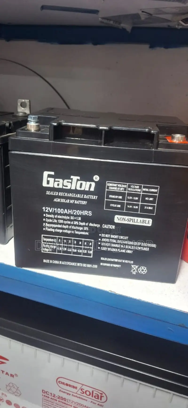 Gaston Agm Solar Rechargeable Battery 100ah 12v