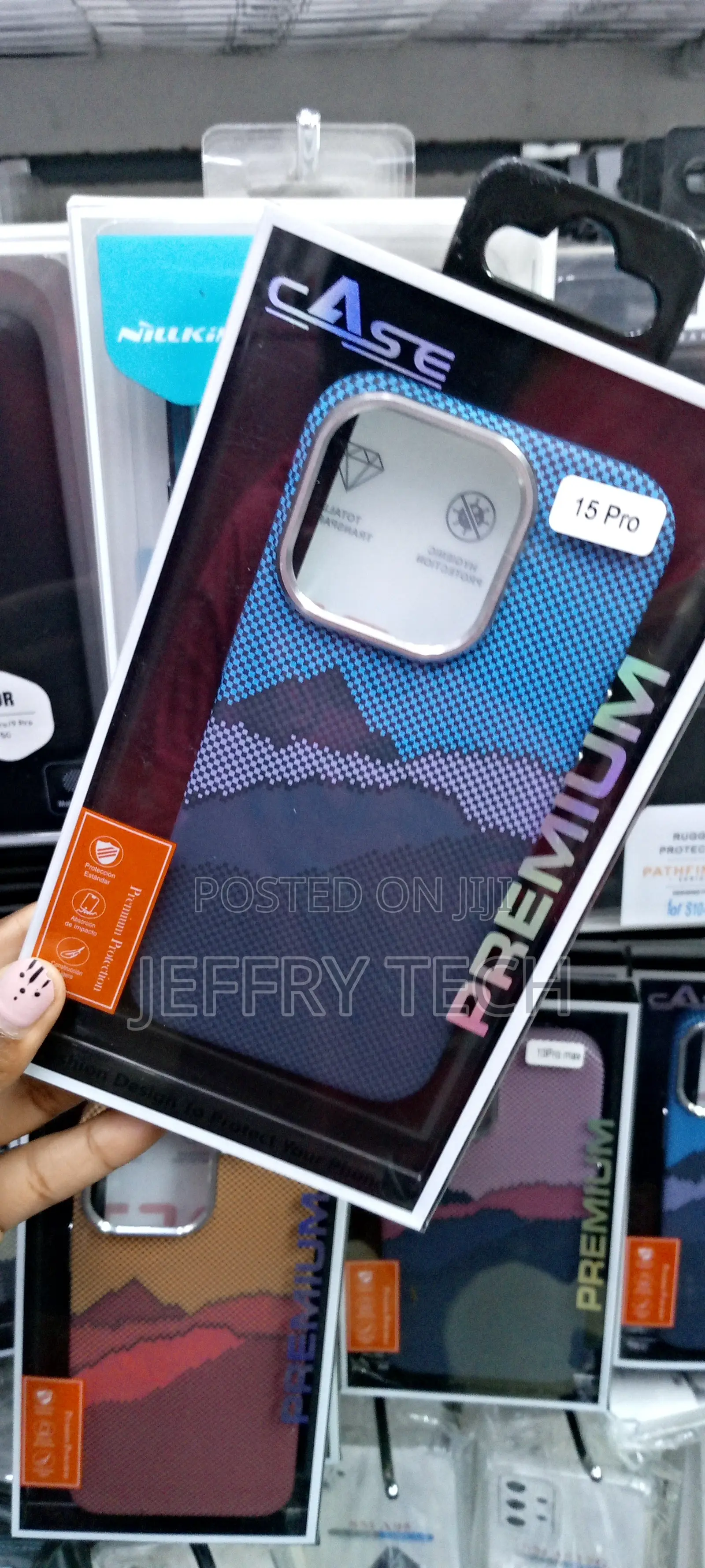 Genuine Carbon Fiber Splicing Case for iPhone 15 Pro