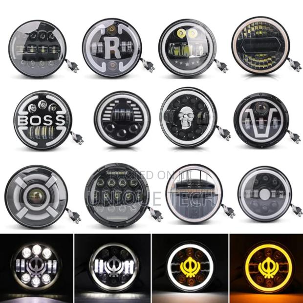 Universal 7" LED Headlights, Dual Beam (High/Low)