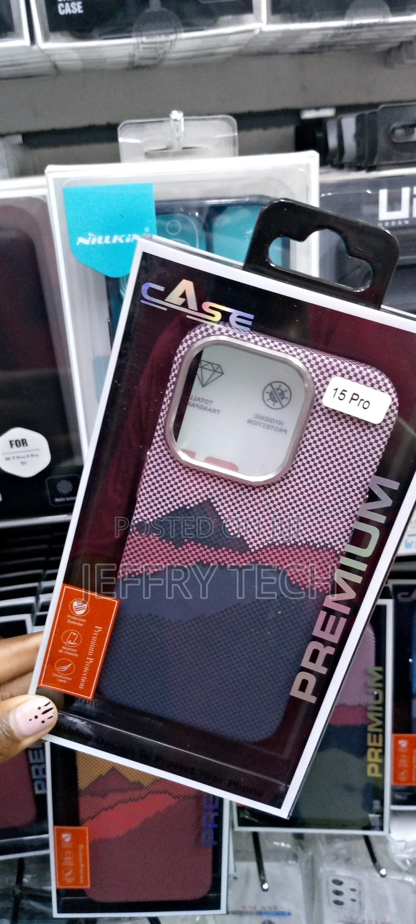 Carbon Fiber Case Durable Metal Lens Camera iPhone15 Pro