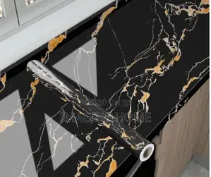 Black Marble Contact Paper
