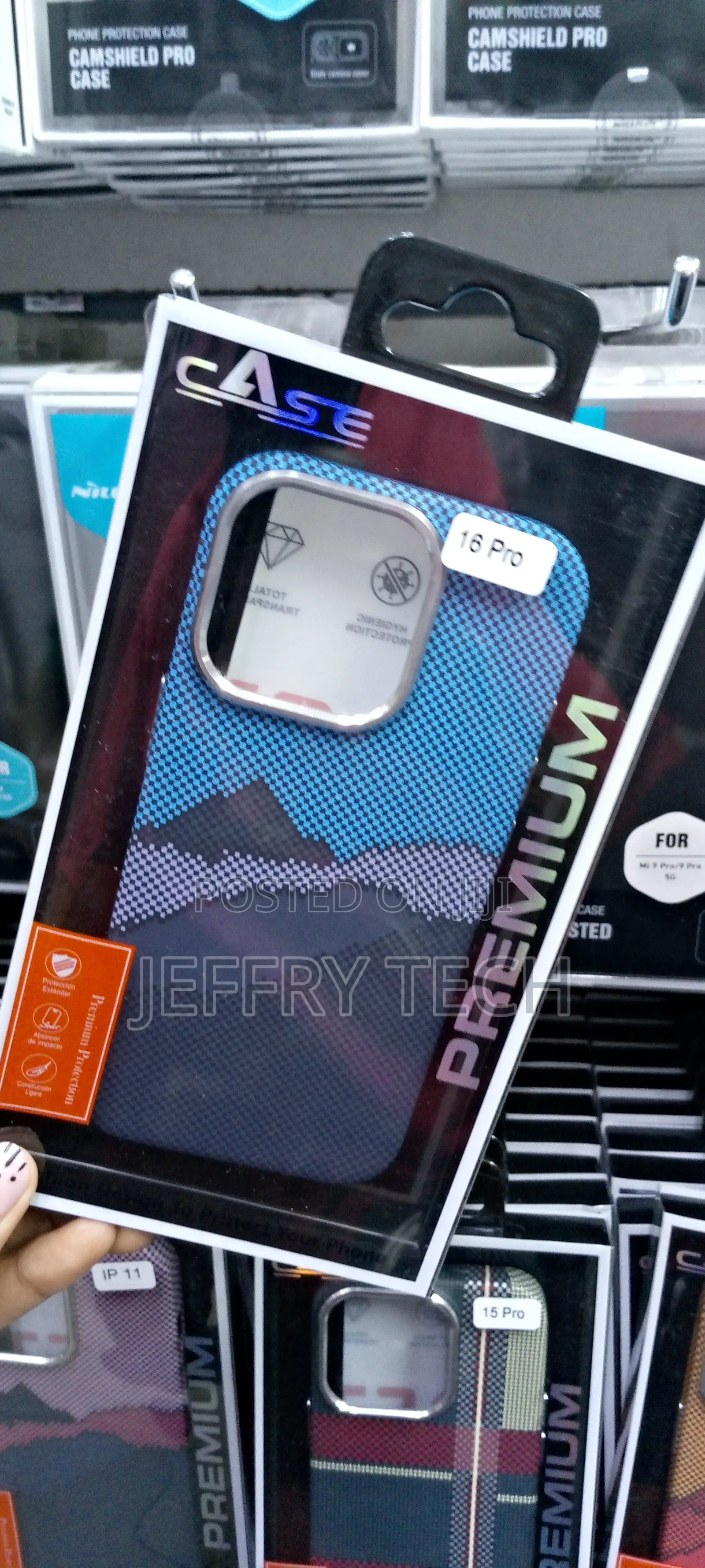 Colorful Carbon Fiber Pattern Case for iPhone 16 Pro
