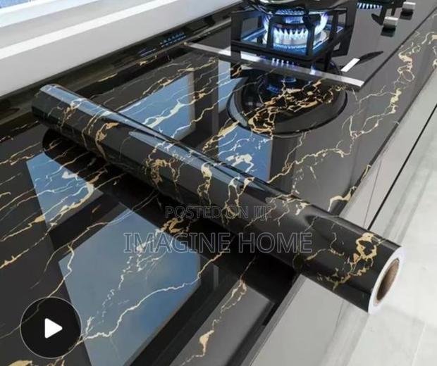 Black Beautiful Marble Contact Paper