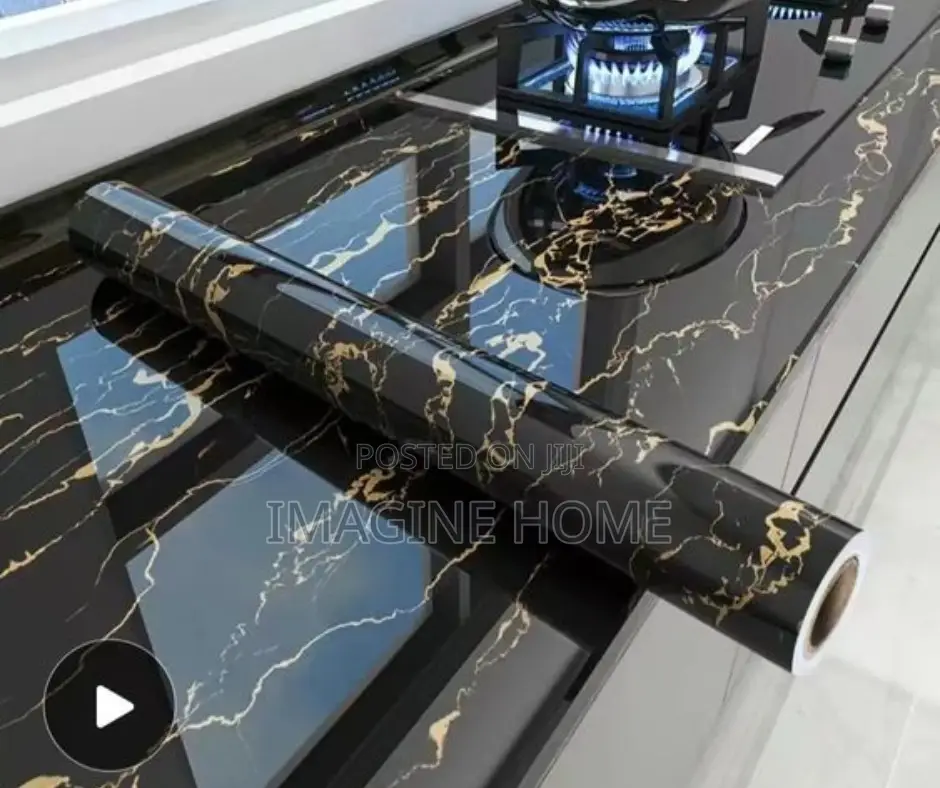 Black Beautiful Marble Contact Paper