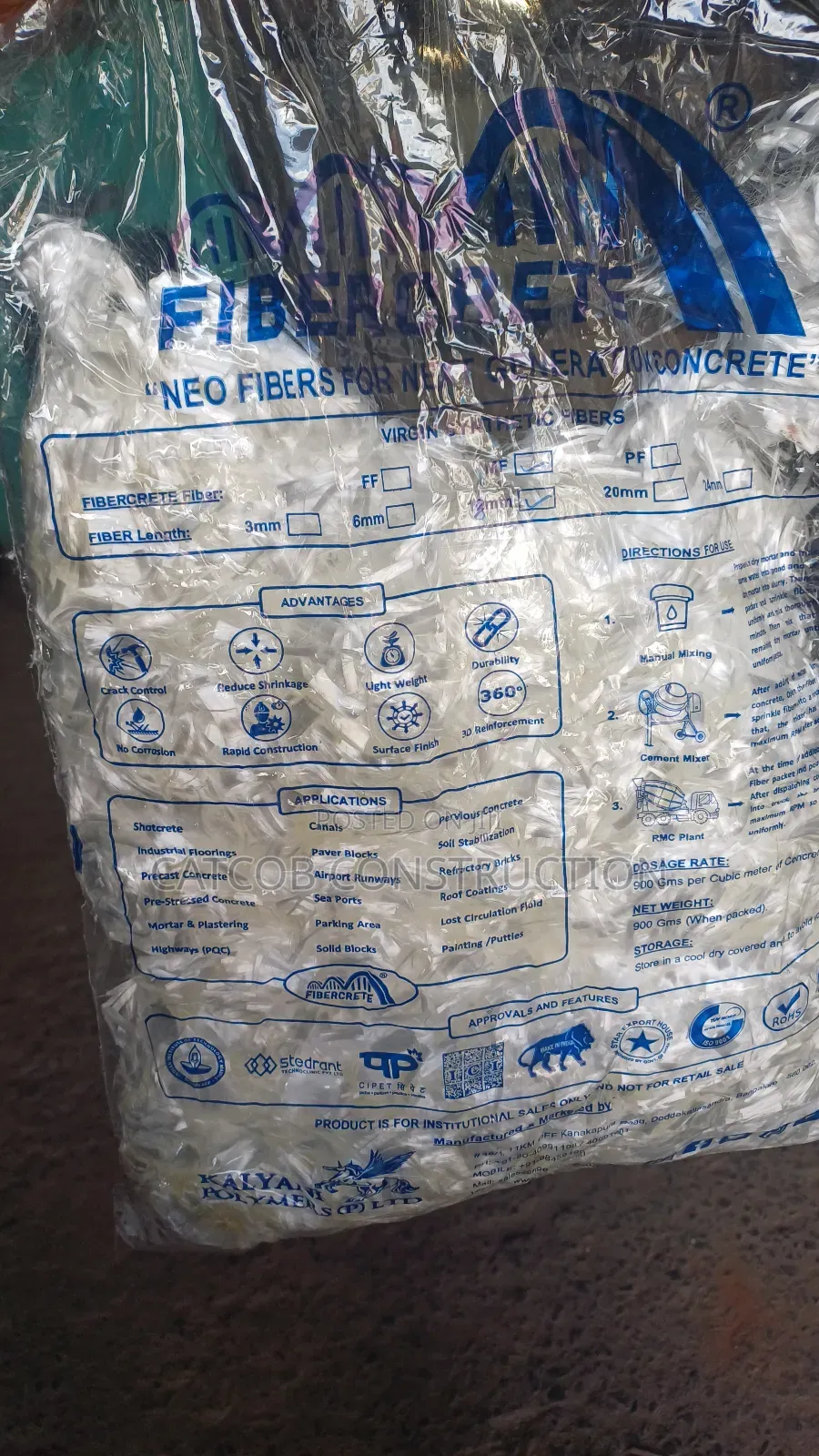 Concrete Fibers Fibres for Building