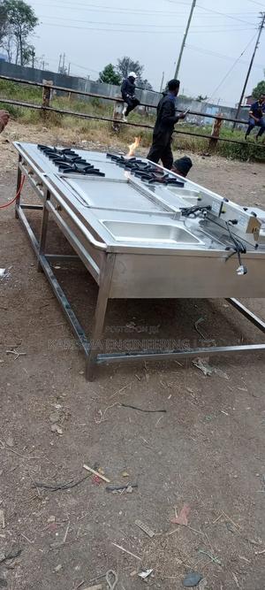 Combined Commercial Cooker With Double Bowl Deep Friers - thumbnail 2