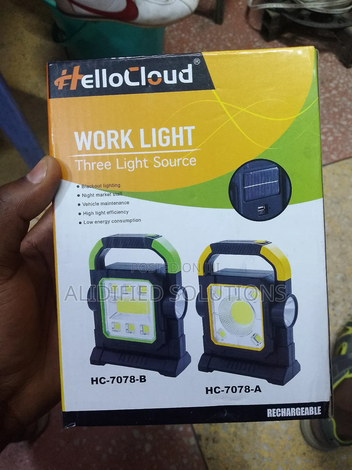 Work Light<>Rechargeable 3source Light